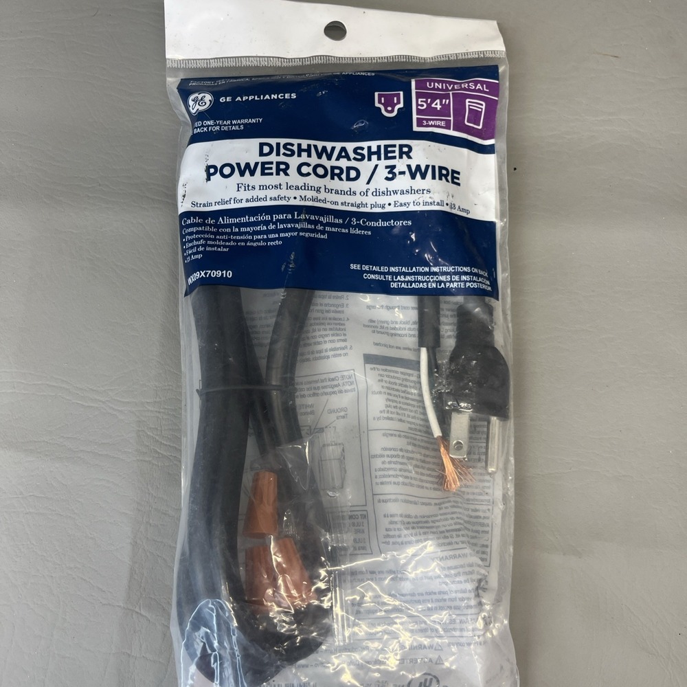New GE Universal Dishwasher Power Cord 3 Wire WX09X70910